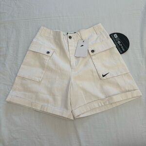 Nike Life Woven P44 Cargo Canvas Shorts White FJ7137-030 Men’s Size 32